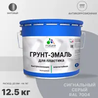 Грунт-эмаль для пластиковых для сайдинга окон и подоконников Malare FastCorr быстросохнущая матовая цвет сигнальный серы