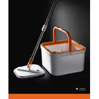 Набор швабра и ведро с отжимом Puro 41512_white 7 л цвет белый