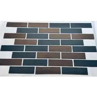 Гибкий камень Кирпе 1000x600x3мм 6м² цвет графитово-коричневый 10шт