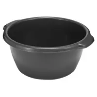 Таз круглый Бытпласт 14 л полипропилен цвет темно-серый