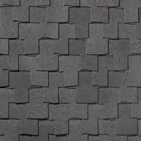 Гибкая черепица Quiet Tile Bohho 2.75м² цвет антрацитово-серый