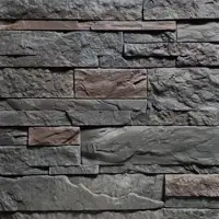 Камень фасадный искусственный Weissenberg Эльба 1.3м² графит с шоколадом