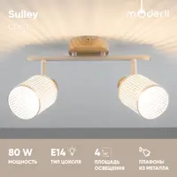 Спот поворотный Moderli V10931-c 2 лампы E14 4 м² цвет белый