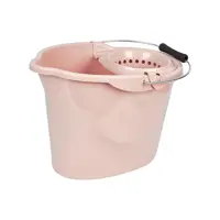 Ведро с отжимным устройством овальное Spin&clean пластик 12 л цвет бежевый