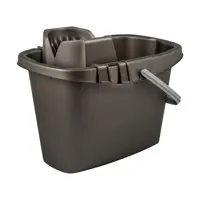 Ведро с отжимным устройством овальное Spin&clean пластик 13 л цвет серый