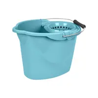 Ведро с отжимным устройством овальное Spin&clean пластик 12 л цвет синий