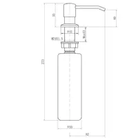Дозатор для жидкого мыла Fashun A403-15A цвет серый/серебристый