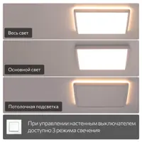 Светильник настенно-потолочный светодиодный CL748K400 Citilux Norma 16 м² регулируемый белый свет цвет белый