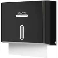 Диспенсер для бумажных полотенец DELANO MD-HSD-E6007H черный с окном для индикации остатка