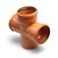 Крестовина 87.5° одноплоскостная для наружной канализации Pro Aqua Terra ⌀110мм