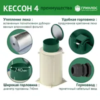 Пластиковый Гринлос Кессон 4 с муфтой 125/133