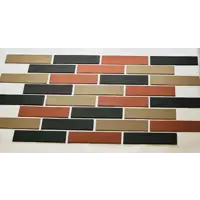 Гибкий кирпич на модульной сетке 1000x600x3мм 6м² цвет черно-красно-бежевый 10шт