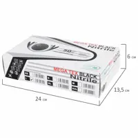 Перчатки нитрил Sfm 631402 размер L цвет черный 25 пар