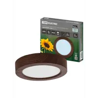 Светильник точечный накладной светодиодный TDM Electric Даунлайт Sq0329-0444 12 Вт теплый белый (желтый) свет цвет корич