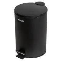 Мусорный контейнер с педалью 7 л Orion металлический цвет черный