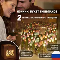 Ночник светодиодный Ameli 0.5W/4.5V-AG13x3-100x100x100-MIRROR-IP20