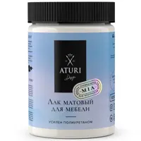 Лак для мебели Aturi Design MIA без запаха матовый прозрачный быстросохнущий 0.6кг