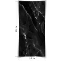 Гибкий камень Мрамор Калакатта блэк 2840x1420x2мм 4.033м² серый