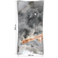 Гибкий камень Мрамор Мансони 2840x1420x2мм 4.033м² серый