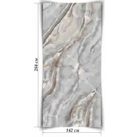 Гибкий мрамор Оникс Серый 142x284см 4.033м²