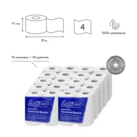 Туалетная бумага Soffione Premium 4-слойная 18 м белая 40 шт