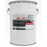 Краска для дорожной разметки Деоль АК-511 матовая белая 30 кг