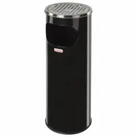 Урна с пепельницей Лайма Professional 606298 нержавеющая сталь 18 л цвет черный