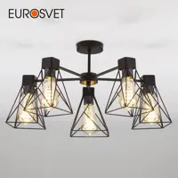Потолочная люстра в стиле лофт EUROSVET 70107/5 черный