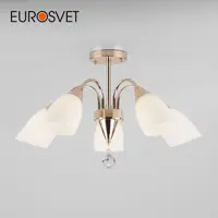 Потолочная люстра с плафонами EUROSVET 30149/5 золото