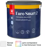 Краска для стен и потолков Tikkurila Euro Smart-2 матовая цвет белый база А 2.7 л