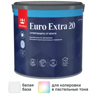 Краска для стен и потолков Tikkurila Euro Extra полуматовая цвет белый база А 2.7 л