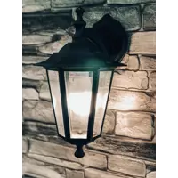 Светильник уличный настенный Inspire Peterburg 1xE27x60 Вт алюминий/стекло цвет чёрный