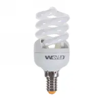Лампа энергосберегающая Wolta спираль E14 9 Вт свет тёплый белый