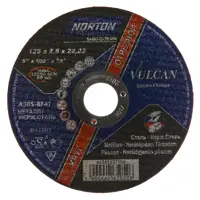 Диск отрезной по стали и нержавеющей стали тип 41 Norton Vulcan 125x22.2x2.5 мм