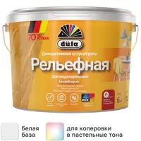 Штукатурка декоративная структурная Dufa Modellierputz 6 кг цвет белый