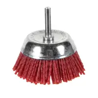 Щетка для дрели чашечная Dexter 75 жесткая нейлоновая