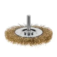 Щетка для дрели дисковая Dexter 75 мм латунированная сталь