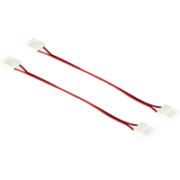 Коннектор для одноцветной светодиодной ленты 3014 5050 5060 5630 12-24 В 10 мм IP20 2 клипсы с проводами, контакты по це