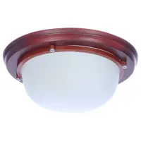 Светильник для сауны круглый 1xE27x60 Вт, цвет вишня, IP65