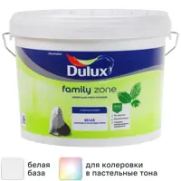 Краска для стен Dulux Family Zone матовая цвет белый база BW 9 л