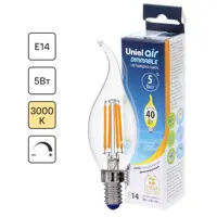 Лампа светодиодная филаментная Airdim E14 5 Вт 500 Лм свет тёплый