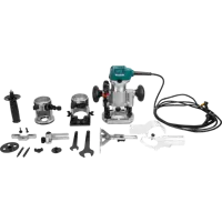 Фрезер сетевой двухбазовый погружной кромочный Makita RT0700CX2, 710 Вт