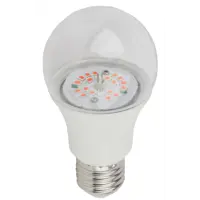 Фитолампа светодиодная для растений Эра E27 220 В 10 Вт 300 лм груша красно-синий спектр розовый свет