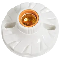 Патрон-стойка пластиковая E27 Oxion прямая цвет белый