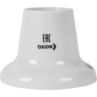 Патрон-стойка пластиковая E27 Oxion прямая цвет белый