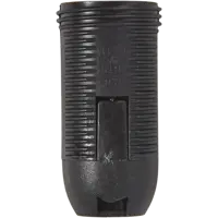 Патрон-полувинт пластиковый Oxion E14 цвет чёрный