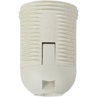 Патрон-полувинт пластиковый Oxion E27 цвет белый