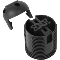 Патрон-полувинт пластиковый Oxion E27 цвет чёрный