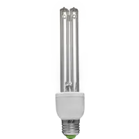 Лампа ультрафиолетовая бактерицидная Uniel E27 220 В 15 Вт U-образная прозрачная, холодный белый свет