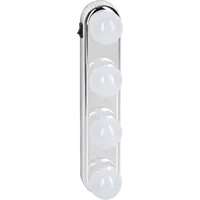 Светильник для зеркала светодиодный Gauss 5W на батарейках холодный белый свет, цвет серебро/серый